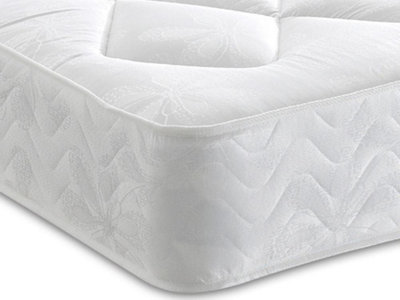 Dura Beds York Damask Sprung Divan Bed Set 3FT Single 2 Drawers Side- Lino Stone