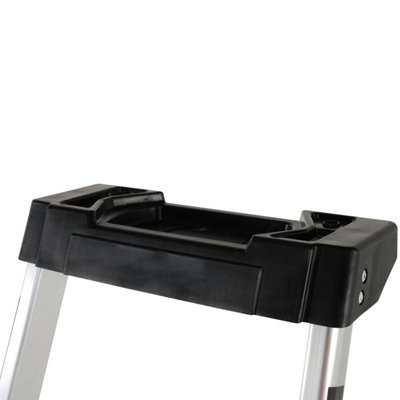 Durable 0.8m XL Platform Step Ladder with Anti-Slip Treads and Tool Tray