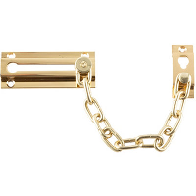 Durable 200mm Polished Brass Security Door Chains for Enhanced Home Safety - Door Guard
