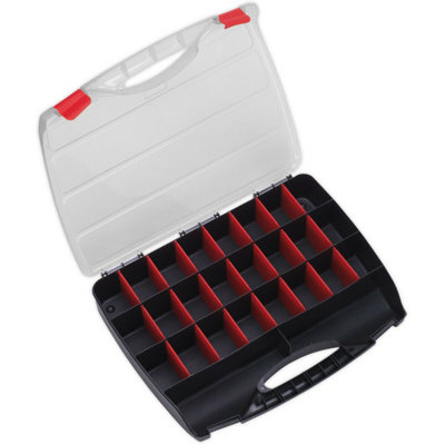 Durable 26 Compartment Storage Case for Tools and Components