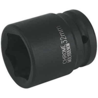 Durable 32mm Forged Impact Socket for Air Wrenches - 3/4 Inch Drive