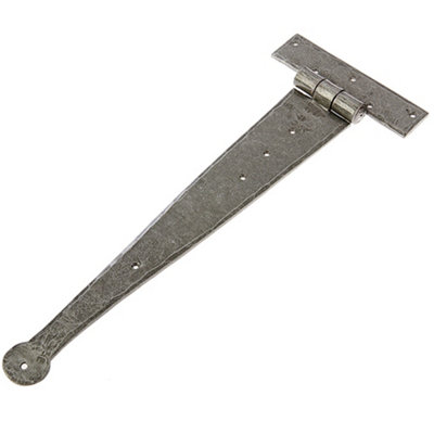 Durable 370x132mm Pewter T Hinge for Doors and Cabinets - Traditional Gate Door - Door Hinges