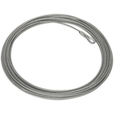 Durable 4.8mm x 15.2m Wire Rope for ATV Quadbike Recovery Winch
