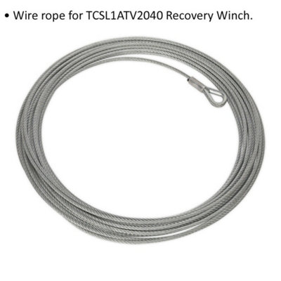 Durable 5.4mm x 17m Dyneema Rope for ATV Quadbike Recovery Winch