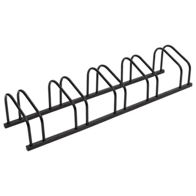 Durable 5-Bike Rack Black 133.5 x 33 x 26 cm - Galvanised Steel Stand ...