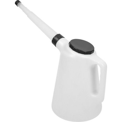 Durable 5 Litre Oil Container with Lid and Flexible Spout for Safe Liquid Handling