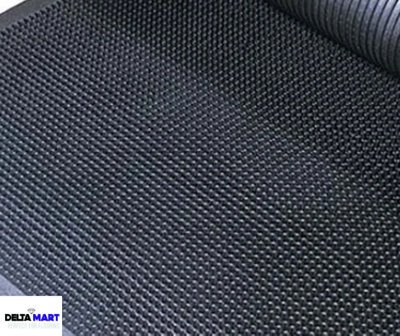 Anti-Fatigue Rubber Mat With Bubble Surface – 3' X 4', Black, For Factory Floors & Workstations