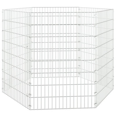 Durable 6-Panel Rabbit Cage 54x80 cm Galvanised Iron