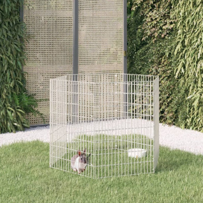 Durable 6-Panel Rabbit Cage 54x80 cm Galvanised Iron