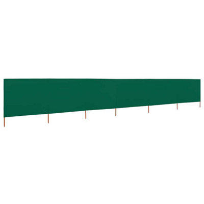 Durable 6-panel Wind Screen Fabric 800x160 cm Green