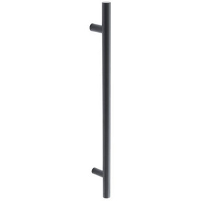 Durable 600mm Matt Black Bolt Through Pull Handle - Door Handle
