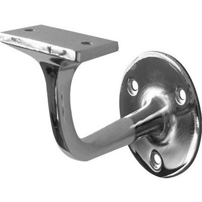 Durable 75mm Polished Chrome Zinc Handrail Brackets for Safety and Style - Stair Bannister Holder