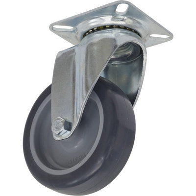 Durable 75mm Swivel Plate Castor Wheel with 25mm Tread for Heavy Loads