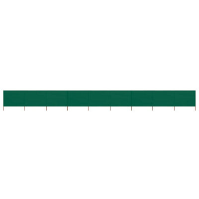 Durable 9-panel Wind Screen Fabric 1200x80 cm Green