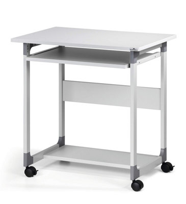 Durable Adjustable Mobile PC Computer Desk Workstation Trolley on ...