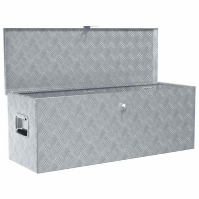 Durable Aluminium Box 110.5x38.5x40 cm Silver