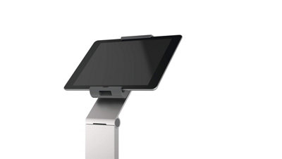 Durable Aluminium Tablet Holder iPad Floor Exhibition Stand - Rotates & Locks