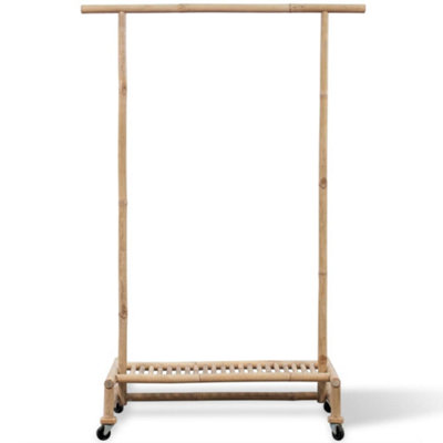 Durable and Portable Bamboo Clothes Rack