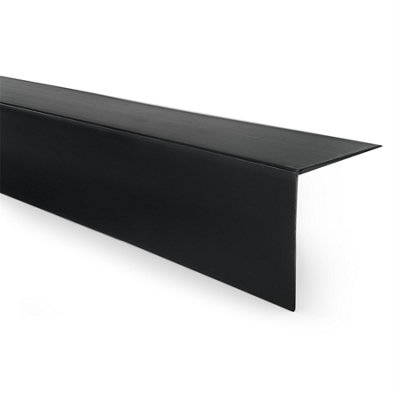 Durable Angle PCV Wall Corner Protector with an Adhesive 40x40mm, 1m (L), Black