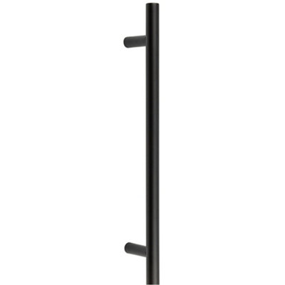 Durable Black Pull Handle 400x19mm for Easy Grip and Installation - Door Handle