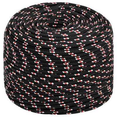Durable Boat Rope Black 8 mm 25 m Polypropylene