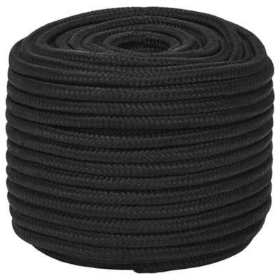 DURABLE BOAT ROPE FULL BLACK 14 MM 250 M POLYPROPYLENE