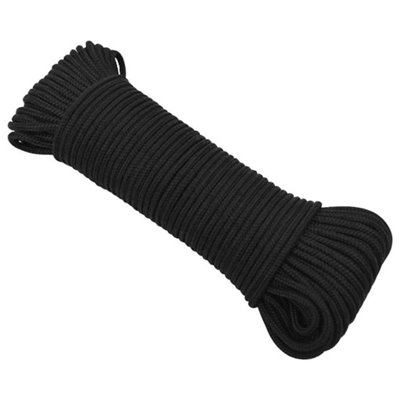 Durable Boat Rope Full Black 3 mm 25 m Polypropylene