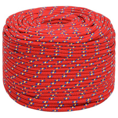 Durable Boat Rope Red 10 mm 500 m Polypropylene