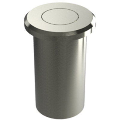 Durable Brass Dust Proof Spring Floor Bolt Socket 25x40mm in Satin Nickel Finish