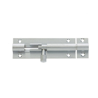 Durable Brass Straight Barrel Bolts 152x25mm in Satin Chrome Finish - Door Bolt