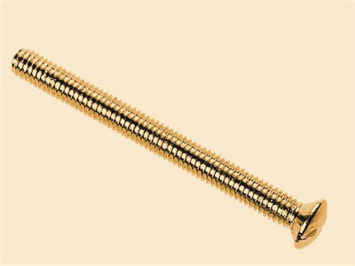 Durable Brass Switch and Socket Plate Screws 3.5 x 50mm - 10-Pack for Electrical Installations