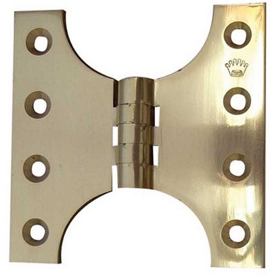 Durable Budget Parliament Hinge - 102x151x5mm Polished Brass - Door Hinges