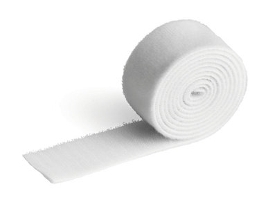 Durable CAVOLINE Hook and Loop Tape Cable Straps Roll Ties - 100 x 3cm White Price Comparisons | Compare The Build