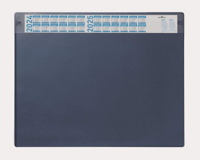Durable Clear Overlay Calander Desk Mat Notes Protector Pad - 65x52 cm - Blue