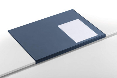 Durable Clear Overlay Edge Protector Desk Mat Pad for Notes - 65x50 cm - Blue