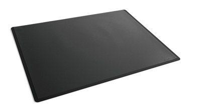 Durable Clear Overlay Non-Slip Desk Mat Notes Protector Pad - 65x50 cm - Black