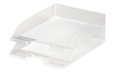 Durable Clear Stackable Letter Tray Document Organiser Paper File - A4+