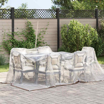 DURABLE CLEAR TARPAULIN WITH EYELETS 3X5 M POLYETHYLENE