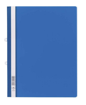 Durable Clear View A4 Document Folder Blue Transparent Front Cover Pack ...