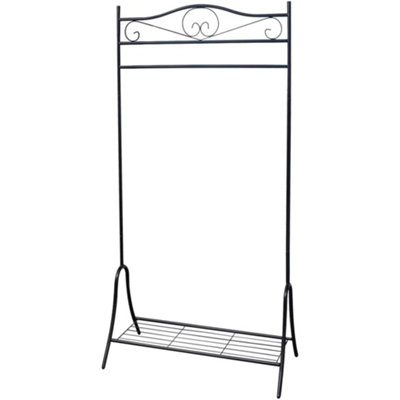 Durable Clothing Rack Black Steel