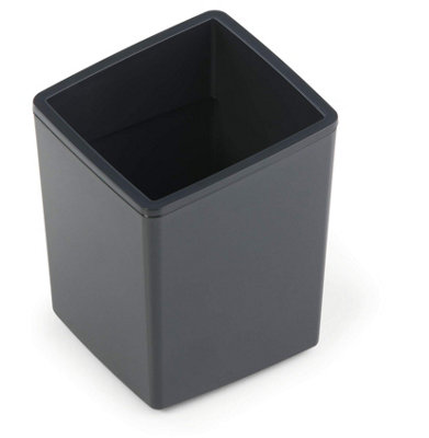 Durable COFFEE POINT Pot Small Desktop Pen Holder Cup or Teabag Pods Bin - Grey