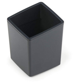 Durable COFFEE POINT Pot Small Desktop Pen Holder Cup or Teabag Pods Bin - Grey