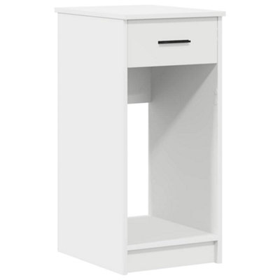 Durable Computer Tower Stand with Drawer White 35x45x77 cm