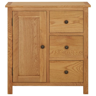 Durable Cupboard 70x35x75 cm Solid Oak Wood