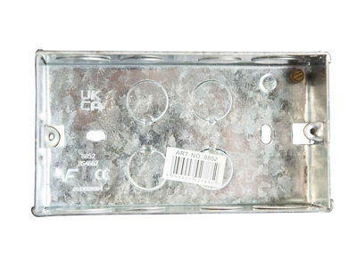 Durable Dencon 2-Gang 45mm Metal Back Box for Safe Electrical Installations