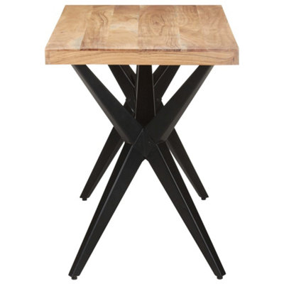 BYO TABLE D LEG 120×60 OAK Durable Dining Table 120x60x76 cm Solid Acacia Wood