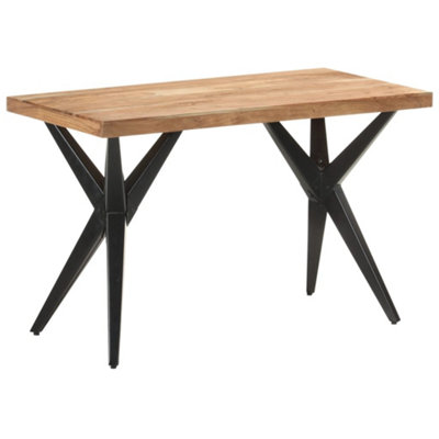 BYO TABLE D LEG 120×60 OAK Durable Dining Table 120x60x76 cm Solid Acacia Wood