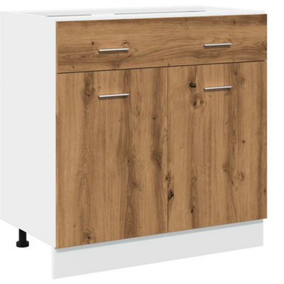 Durable Drawer Bottom Cabinet Artisan Oak 80x46x81.5 cm Engineered Wood