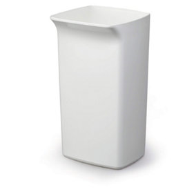 Durable DURABIN 40L Square - Strong Stylish Waste Recycling Bin - White