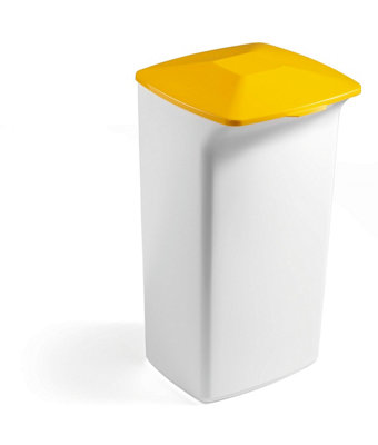 Durable DURABIN 40L Square - Strong Stylish Waste Recycling Bin - White